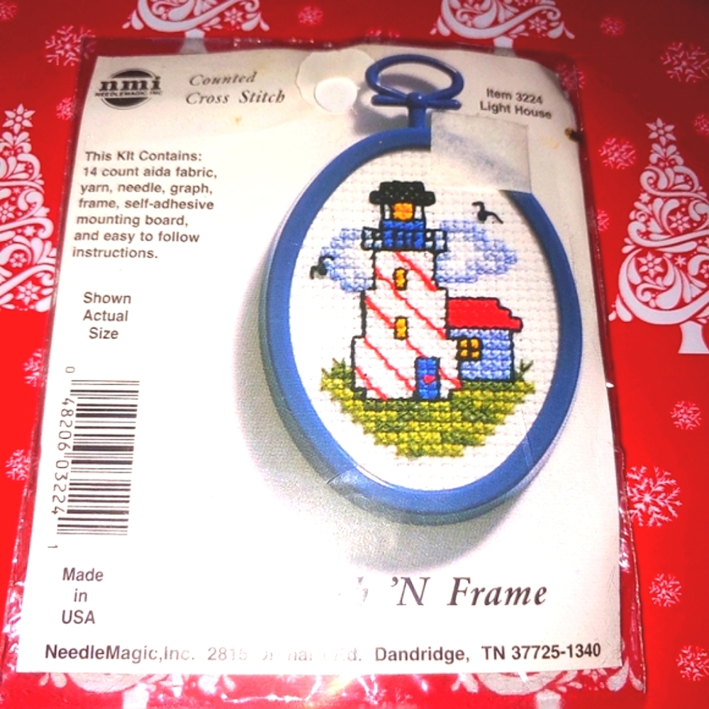 Lighthouse 3224 with clouds Cross Stitch Kit nmi Vintage Seaside
